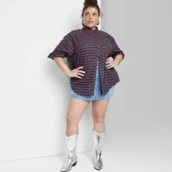 Women's Oversized Button-Down Flannel Shirt - Wild Fable™ Plaid 14 Women's Oversized Button-Down Flannel Shirt - Wild Fable™ Plaid -Herday Fashion GUEST 00c5a37a 0c4f 459d b05e d7336c72bab7