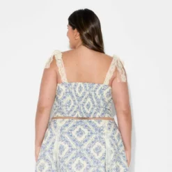 Women's Lace Tie Strap Tank Top - Wild Fable™ Blue Floral 7 Women's Lace Tie Strap Tank Top - Wild Fable™ Blue Floral -Herday Fashion GUEST 04147e8f 9484 4268 9c24 537502ce0656