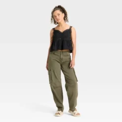 Women's Lace Trim Babydoll Flyaway Tank Top - Wild Fable™ -Herday Fashion GUEST 058f8a12 0e50 4f28 abdd da76547794e7