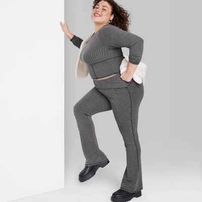 Women's Ribbed Flare Leggings - Wild Fable™ 5 Women's Ribbed Flare Leggings - Wild Fable™ - Image 3