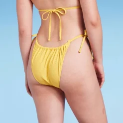 Women's Side-Tie Ultra High Leg Adjustable Coverage Bikini Bottom - Wild Fable™ Yellow -Herday Fashion GUEST 0760c704 042b 4747 a2aa 79d80eb73699