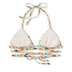Women's Tie-Front Triangle Bikini Top - Wild Fable™ Multi Striped -Herday Fashion GUEST 083fcb46 231b 4443 be9a 31bdf4ab2afc