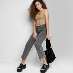 Women's Super-High Rise Straight Jeans - Wild Fable™ Black Wash -Herday Fashion GUEST 08e6baab 67be 43f2 8de9 0a94a2233bc7