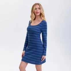 Women's Long Sleeve Mini Dress - Wild Fable™ Royal Blue Striped -Herday Fashion GUEST 09f880fb a096 4bab 8408 059636241592