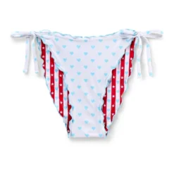 Women's Heart Print Reversible Ruffle Edge Low Rise High-Leg Cheeky Side-Tie Bikini Bottom - Wild Fable™ Red/White/Blue -Herday Fashion GUEST 0ba7e86c 3103 4365 84a1 f27e425aa87b