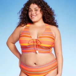 Women's Drawstring Ruched Halter Longline Bikini Top - Wild Fable™ -Herday Fashion GUEST 0dbf9232 6530 4998 b7fa 1f1b3b113e1b