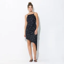 Women's Asymmetrical Hem Mini Dress - Wild Fable™ Black Bow -Herday Fashion GUEST 1075c9c2 f75a 4e5d aee6 947ae9d12171