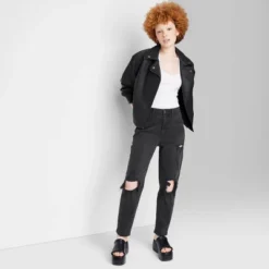 Women's Super-High Rise Tapered Jeans - Wild Fable™ Black Denim -Herday Fashion GUEST 117aaed7 4379 43e6 a012 53d722ca3795