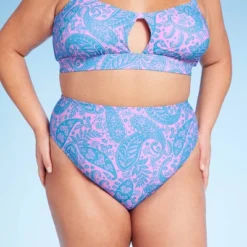 Women's Paisley Print High Waist Medium Coverage High Leg Bikini Bottom - Wild Fable™ Blue/Pink 7 Women's Paisley Print High Waist Medium Coverage High Leg Bikini Bottom - Wild Fable™ Blue/Pink -Herday Fashion GUEST 13ba0ff8 5386 4cb0 a7e0 9196b05cbc4b