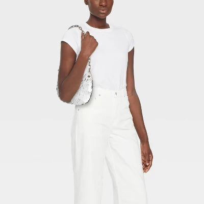 Slouchy Sequin Hobo Shoulder Handbag - Wild Fable™ Silver 3 Slouchy Sequin Hobo Shoulder Handbag - Wild Fable™ Silver