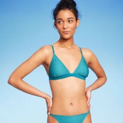 Women's Crochet Overlay Triangle Bikini Top - Wild Fable™ Blue -Herday Fashion GUEST 166718fb 0fce 4ca2 acd0 73f8ae32c289