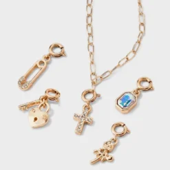 Build Your Own Cross And Rose Charm Necklace - Wild Fable™ Gold -Herday Fashion GUEST 17c07112 0fb4 44b3 afad 8fbc118838fb