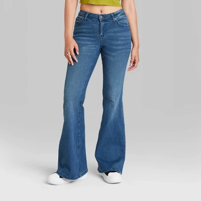Women's High-Rise Flare Jeans - Wild Fable™ Dark Blue Wash 3 Women's High-Rise Flare Jeans - Wild Fable™ Dark Blue Wash
