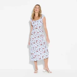 Women's Flutter Cap Sleeve Maxi A-Line Dress - Wild Fable™