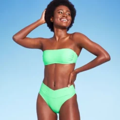 Women's Crossover High Leg Cheeky Mid-Rise Bikini Bottom - Wild Fable™ -Herday Fashion GUEST 1c4fca13 0367 497b 8718 a3572d067feb