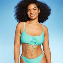 Women's Ruched Drawstring Front Bralette Bikini Top - Wild Fable™ -Herday Fashion GUEST 1c8d54ff 122d 42d1 ab90 466130737342