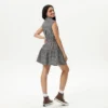 Women's Mini Cap Sleeve Elastic Waistband Mini Dress - Wild Fable™ Black Gingham