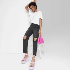 Women's Super-High Rise Curvy Tapered Jeans - Wild Fable™ Black Wash -Herday Fashion GUEST 1e9c43f6 7a7d 4e3a be9f 8e773cff48ba