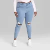 Women's Super-High Rise Distressed Skinny Jeans - Wild Fable™ Medium Wash -Herday Fashion GUEST 1eb6fb2d 1b0d 442b ae84 8928c66b671d