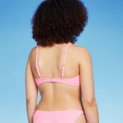Women's Wavy Terry Textured Bralette Bikini Top - Wild Fable™ Light Pink -Herday Fashion GUEST 24e36406 abb1 4d49 8521 613018e8a977