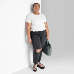 Women's Super-High Rise Curvy Tapered Jeans - Wild Fable™ Black Wash -Herday Fashion GUEST 24f96f62 0047 4c1e 8c67 0ab7ebc7c0e7