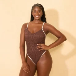 Women's Contrast Binding Crochet Overlay Extra High Leg Extra Cheeky One Piece Swimsuit - Wild Fable™ -Herday Fashion GUEST 2519242f e49b 4ddd 973e 20de906eda9b