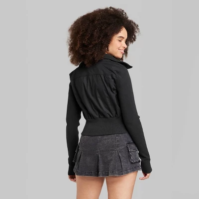 Women's Twill Bomber Jacket - Wild Fable™ 4 Women's Twill Bomber Jacket - Wild Fable™ - Image 2