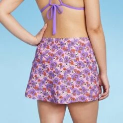 Women's Side-Slit Skirt Swimsuit Cover Up - Wild Fable™ Purple Floral Print -Herday Fashion GUEST 2755fdcf 45d8 48ec a240 08b72495caf2