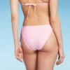 Women's Side-Tie Scoop Front High Leg Cheeky Bikini Bottom - Wild Fable™ Light Pink Lurex -Herday Fashion GUEST 2791c505 746b 4405 bac3 327ae705d531