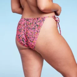 Women's Side-Tie Cheeky Bikini Bottom - Wild Fable™ Pink Floral Print 12 Women's Side-Tie Cheeky Bikini Bottom - Wild Fable™ Pink Floral Print -Herday Fashion GUEST 281f7e52 f233 4552 b0a6 ab53ccda13d2