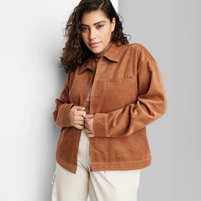 Women's Boxy Zip-Up Cord Jacket - Wild Fable™ 6 Women's Boxy Zip-Up Cord Jacket - Wild Fable™ - Image 4