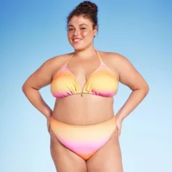 Women's Low-Rise Cheeky High Leg Bikini Bottom - Wild Fable™ Pink/Yellow Ombre Print -Herday Fashion GUEST 2debcf14 c1c1 4e2e 85bd 8b29842647bd