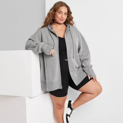 Women's Oversized Zip-Up Hoodie - Wild Fable™ 6 Women's Oversized Zip-Up Hoodie - Wild Fable™ - Image 4