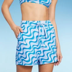 Women's 5" Board Swim Shorts - Wild Fable™ Multi Blue Swirl Print -Herday Fashion GUEST 31d50ee2 833a 4bc7 ab94 e162d7befcf4