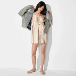 Women's Button-Front Mini A-Line Dress - Wild Fable™ -Herday Fashion GUEST 3286cb67 fcc2 4999 bee6 c5fa7b288d45