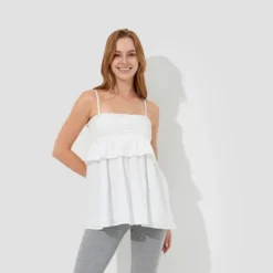 Women's Convertible Smocked Babydoll Top - Wild Fable™ White 9 Women's Convertible Smocked Babydoll Top - Wild Fable™ White -Herday Fashion GUEST 3375dbd9 75e3 443a 8b21 7923c38c7955