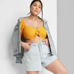 Women's High-Rise Cutoff Midi Jean Shorts - Wild Fable™ -Herday Fashion GUEST 33fb0a23 af38 4681 a500 d0013bb8caa6