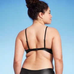 Women's Faux Leather Bralette Bikini Top - Wild Fable™ Black -Herday Fashion GUEST 37345f3f 3f19 4b3d b931 6b609a85af41