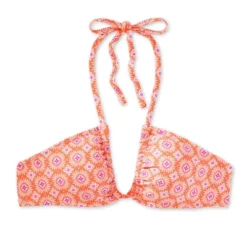 Women's U Bralette Multiway Bikini Top - Wild Fable™ Orange Tile Print -Herday Fashion GUEST 397705cd 0f8f 4a7b 81a1 b287ebb44128
