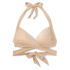 Women's Longline Wrap Front Bralette Bikini Top - Wild Fable™ Gold -Herday Fashion GUEST 3a258954 e23a 4282 9e9e 06af860d908c