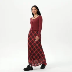 Women's Knit Button-Front Cardigan - Wild Fable™ Dark Red -Herday Fashion GUEST 3acd682e 5d5f 4f2d 9e67 18c84828d181