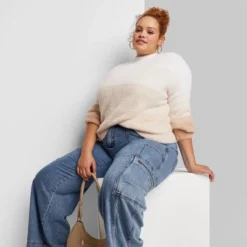 Women's Mock Turtleneck Fuzzy Boxy Pullover Sweater - Wild Fable™ -Herday Fashion GUEST 3ef1f28a bd66 48db 8ab2 05140745d09d