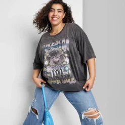 Women's Elbow Sleeve Oversized Graphic T-Shirt - Wild Fable™ 11 Women's Elbow Sleeve Oversized Graphic T-Shirt - Wild Fable™ -Herday Fashion GUEST 413c5ea4 8133 4cdc b1f7 5baf2932199f