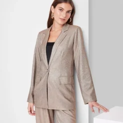 Women's Oversized Glitter Blazer - Wild Fable™ Copper -Herday Fashion GUEST 416d557e 52a3 4709 91fa cd4f06925613