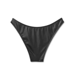 Women's Faux Leather High Leg Extra Cheeky Bikini Bottom - Wild Fable™ Black -Herday Fashion GUEST 416f1b15 3cfd 4341 a21b 90d8b4395db4