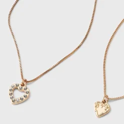 Texture Heart Charm Multi-Strand Necklace - Wild Fable™ Gold 6 Texture Heart Charm Multi-Strand Necklace - Wild Fable™ Gold -Herday Fashion GUEST 45d4865a e4b8 4828 82d0 98aa2ee46418