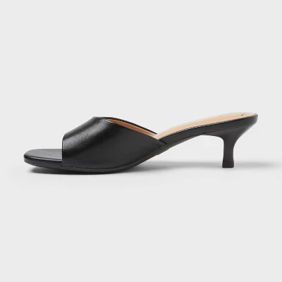 Women's Mavis Mid Martini Mule Heels With Memory Foam Insole - Wild Fable™ 3 Women's Mavis Mid Martini Mule Heels With Memory Foam Insole - Wild Fable™