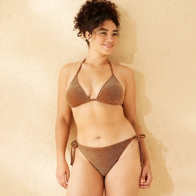 Women's Sparkle Low-Rise High Leg Cheeky Side-Tie Bikini Bottom - Wild Fable™ 5 Women's Sparkle Low-Rise High Leg Cheeky Side-Tie Bikini Bottom - Wild Fable™ - Image 3