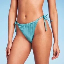 Women's Foil Strappy Extra High Leg Super Cheeky Bikini Bottom - Wild Fable™ Teal Blue -Herday Fashion GUEST 4b668b4e d9d7 44b6 b666 428ced852e4a