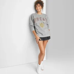 Women's Oversized Dream State Graphic Sweatshirt - Wild Fable™ Heather Gray -Herday Fashion GUEST 4b8b0ba6 8ea4 4530 b679 6cdd3acd808a